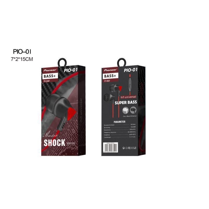 HEADSET PIONEER P10-01 SPORT BASS+ IN-EAR HF PIONEER SUARA JAMIN BAGUS