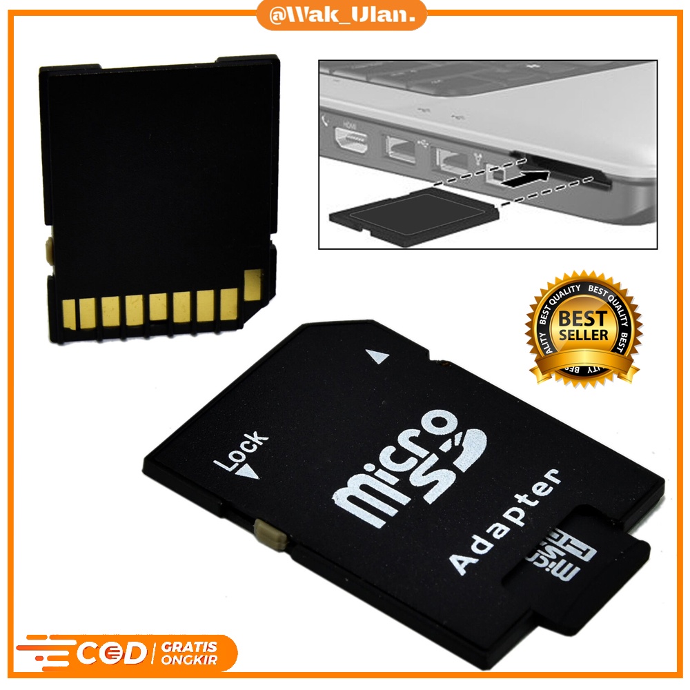 Adapter Converter konverter Micro SD Rumah memory MMC Micro SD To SDCard Laptop notebook Kamera asus acer lenovo