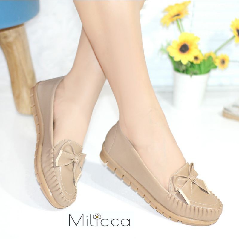 Milicca Breylina Sepatu Flat wanita Flat Shoes Sol Karet