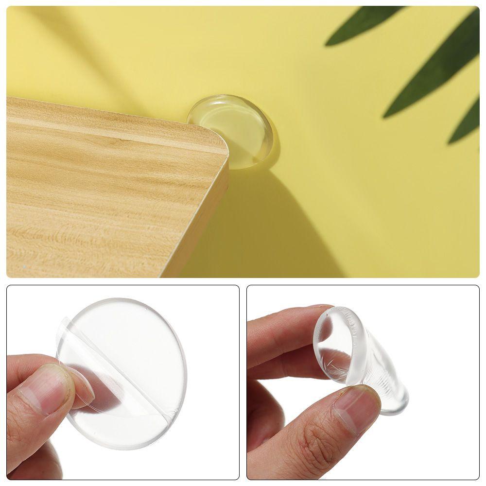 Nanas 6pcs Pelindung Dinding Pintu Bulat Baru Stop Self-adhesive Door Handle