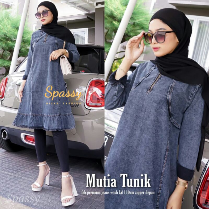 TUNIK JEANS ORI SPASSY HIJAB