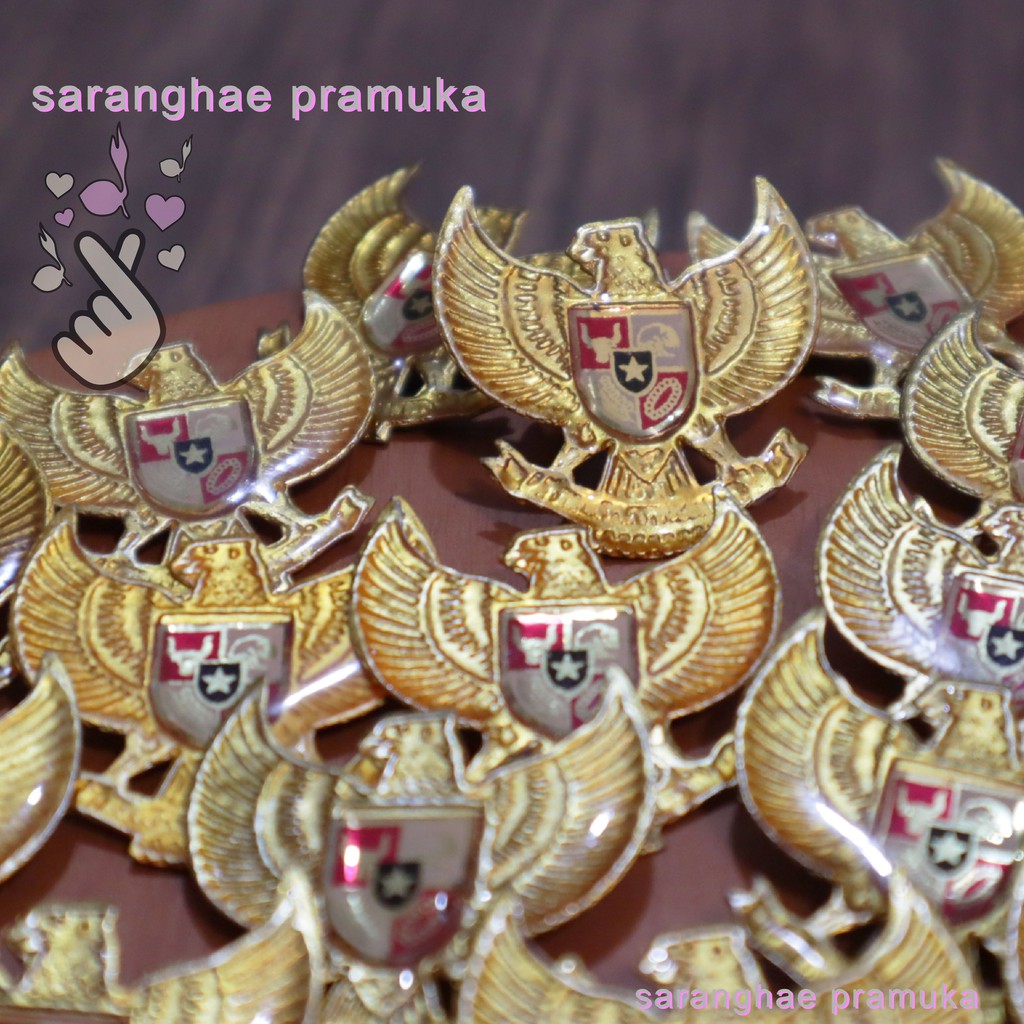 Pin Garuda Paskibra Lencana garuda Pancasila Bros Logam Kuningan Resin