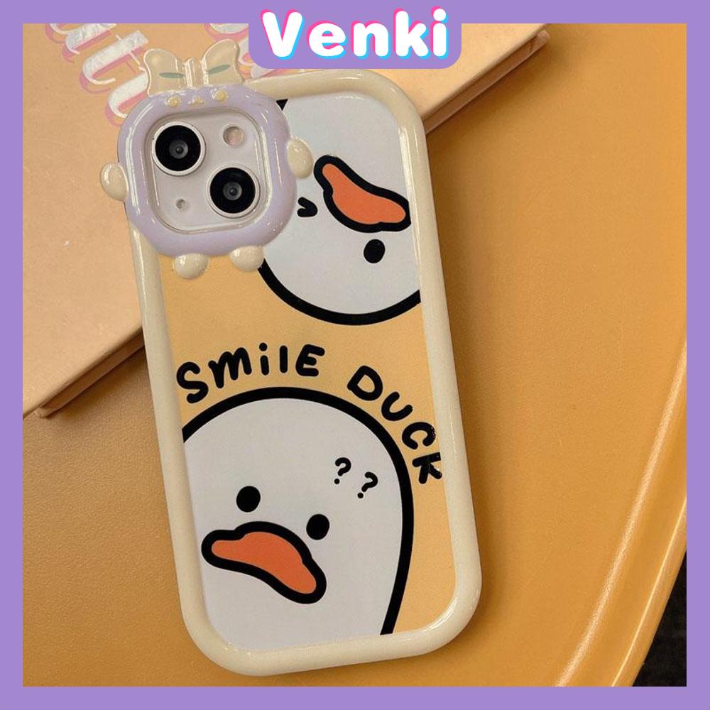 iPhone Case Silicone Soft Case Clear Case Airbag Shockproof Protection Camera Shiny Feel Cartoon Duck Cute Compatible For iPhone 11 Pro Max 13 Pro Max 12 Pro Max 7Plus xr XS Max