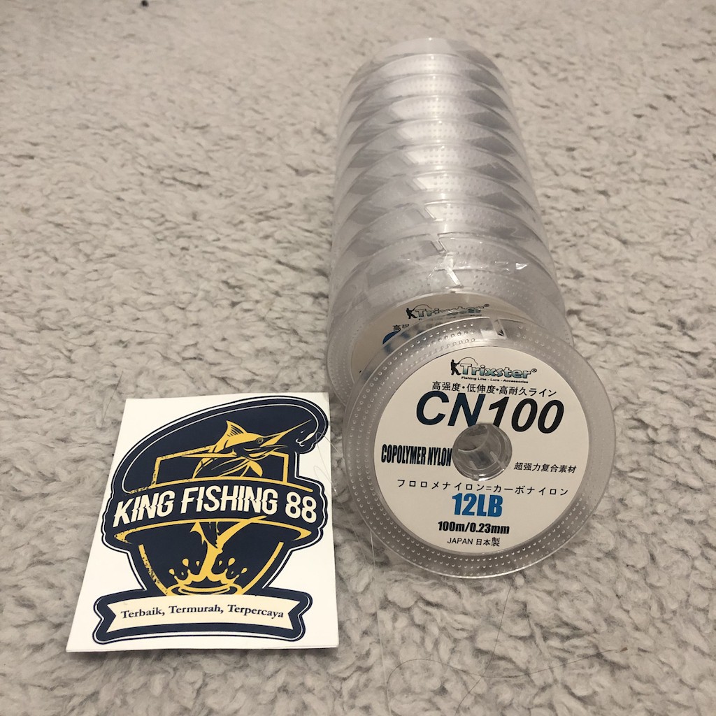 Senar Pancing TRIXSTER CN 100 Nilon Konekting Connecting Warna Clear atau Putih Bening Murah Meriah