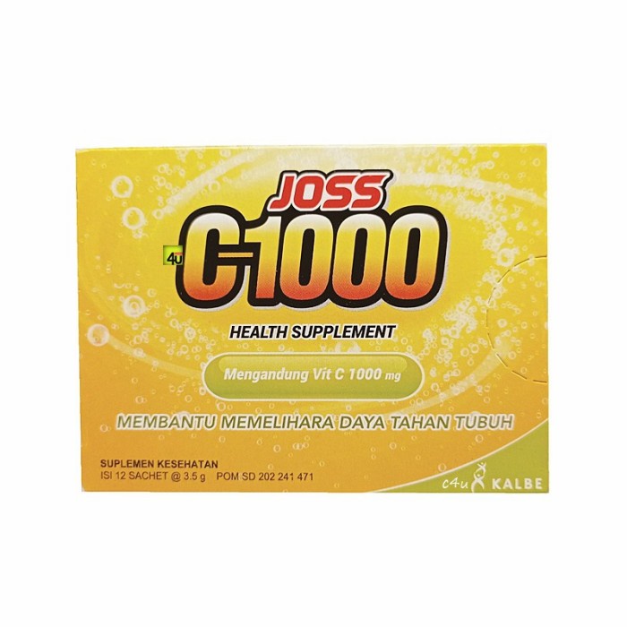 Suplemen Kesehatan Joss C-1000 - Suplemen Vit C 1000 mg - 6 sachet