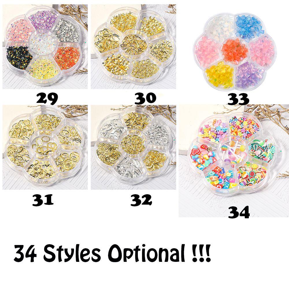 Manik-manik Kuku 3D Motif Kartun Lollipop Beruang Aurora Berlian Imitasi Untuk Dekorasi Nail Art Butterfly