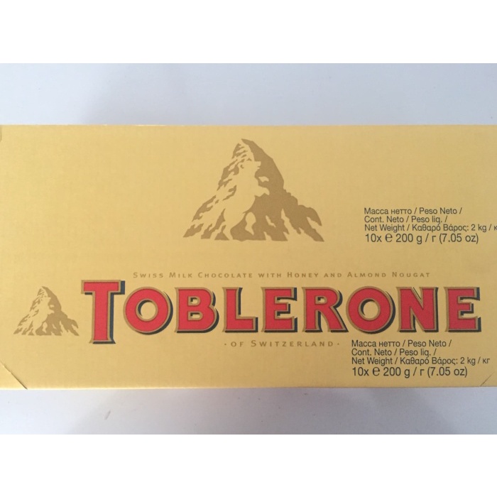 

Fchgtyani Toblerone Chocolate Milk 200Gr ( 1Box 10Pcs )