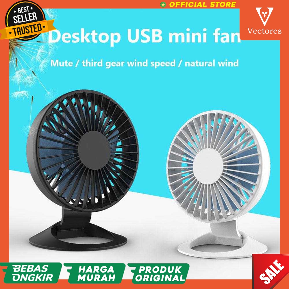 [ORIGINAL] Kipas Angin Meja Portable Fan Mini Kecil Portable USB Rechargeable Elektrik Eletric Listrik Dingin