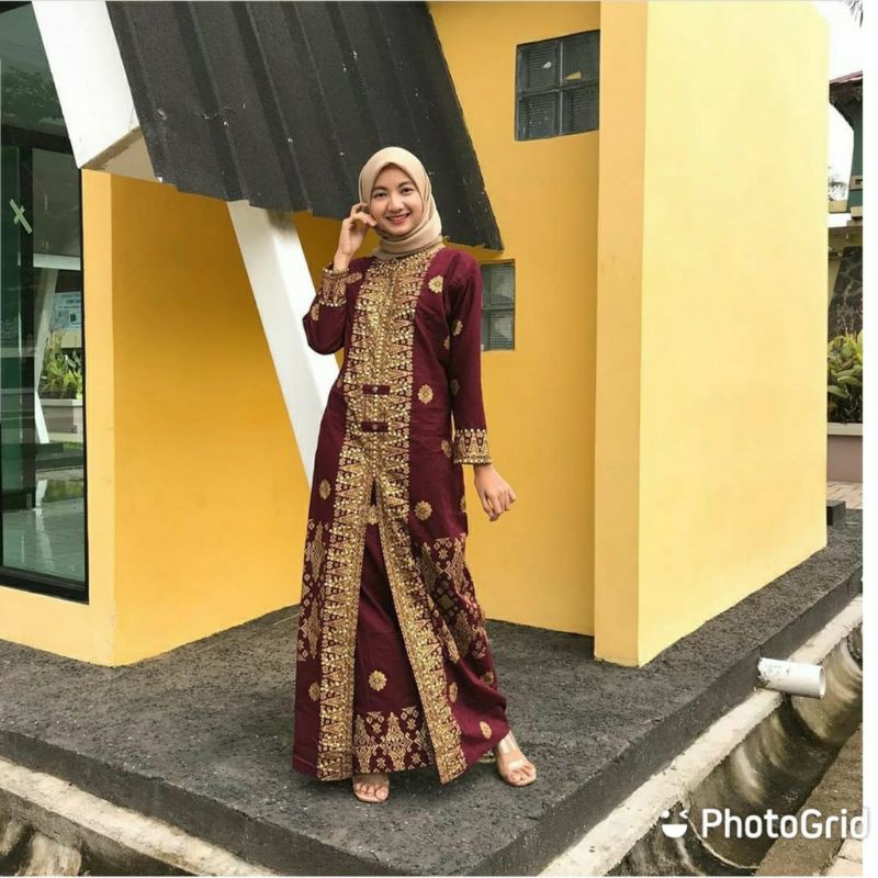 Gamis batik songket Ashanty couple