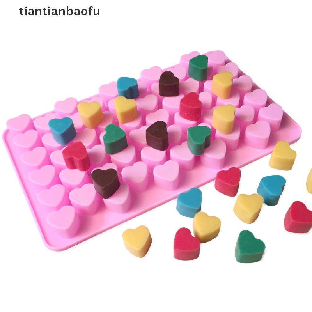 [tiantianbaofu] Mini Heart Mold Silicone Ice Cube Tray DIY Chocolate Fondant Mould 3D Pastry Boutique