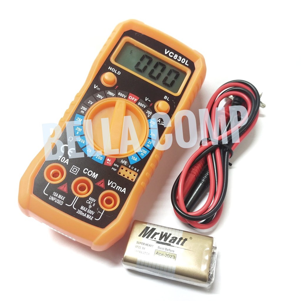 Junejour Mini Digital Multimeter AC/DC Voltage Tester - VC830L Multitester digital,Avometer Digital