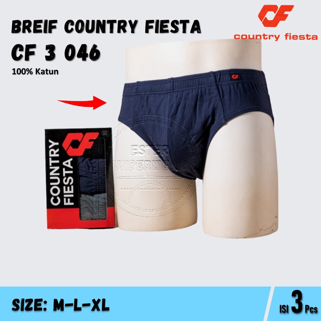 Celana Dalam COUNTRY FIESTA KARET DALAM CF 048 ISI-3 Pcs