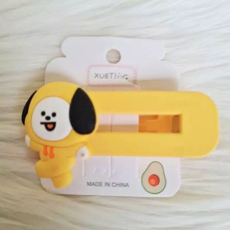 JG - Jepit Rambut Kotak Korea BTS Doff Premium Tebal  / BT21 Karakter Import Premium