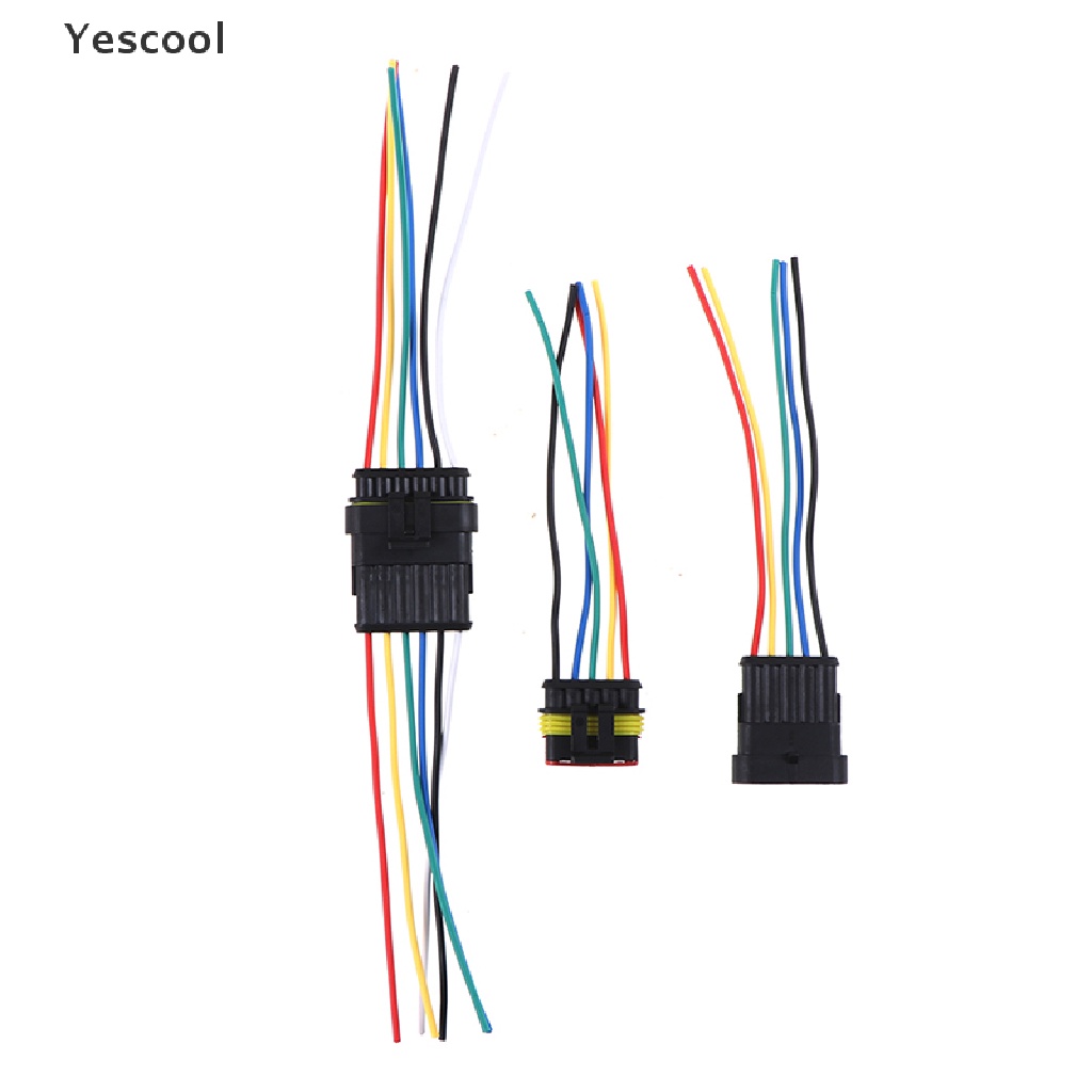 Yescool Konektor Kabel Listrik 1 / 2 / 3 / 4 / 5 / 6 Pin Male / Female Anti Air