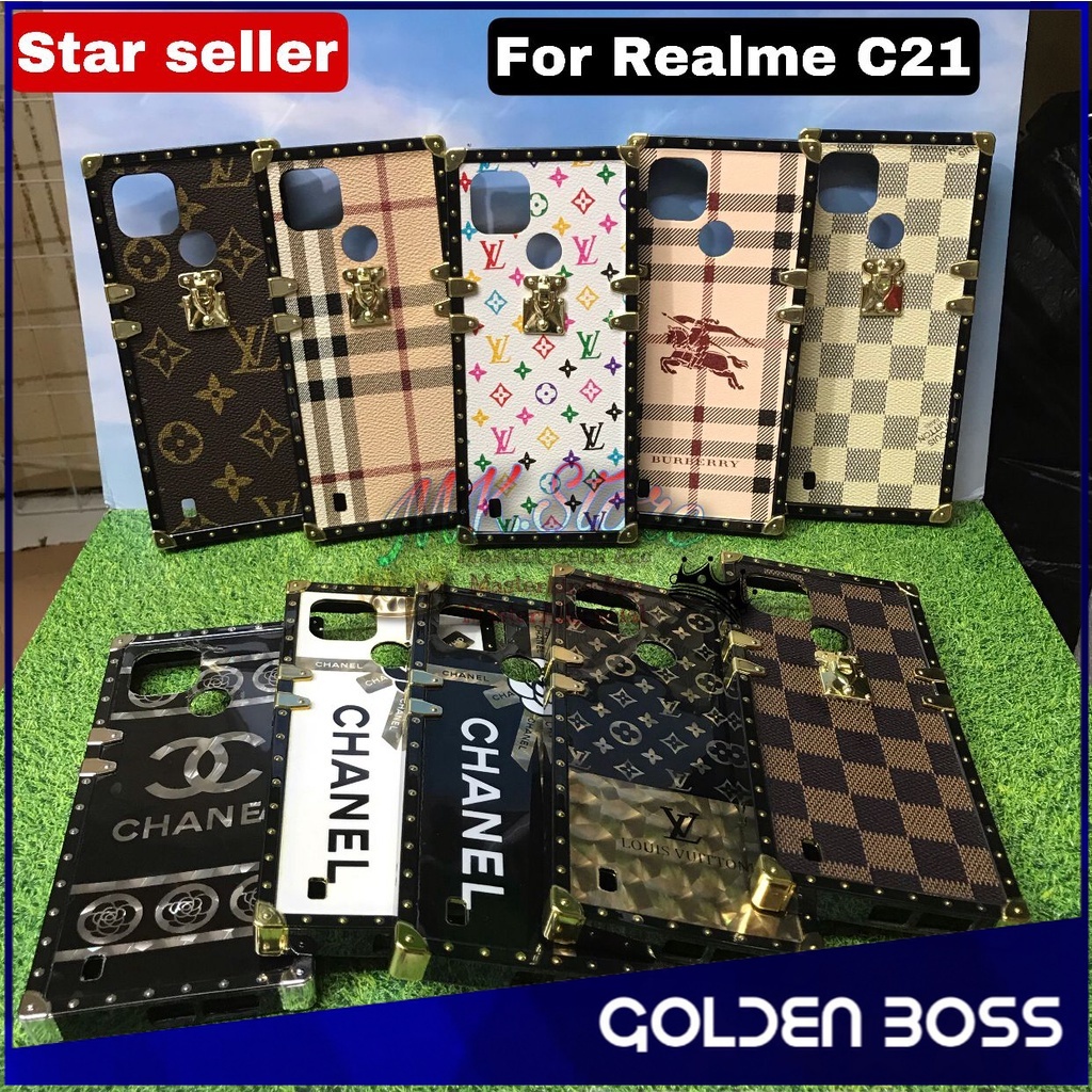 CASE MOTIF REALME C21 NEW CASE MOTIF CHANEL GUCCI BURBERRY LUXURY LOUIS VUITTON MIRROR BRENDED IMPOR
