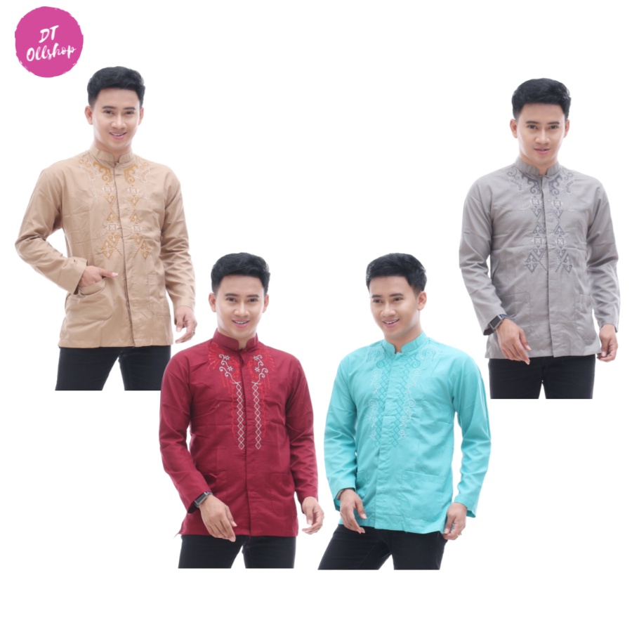 DT OLLSHOP - Baju Koko, Busana Muslim Pria Lengan Panjang Bodir