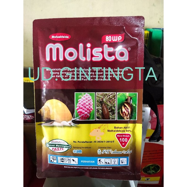 MOLISTA 80WP/100Gr/MOLUSKISIDA/METHALDEHIDE 80%
