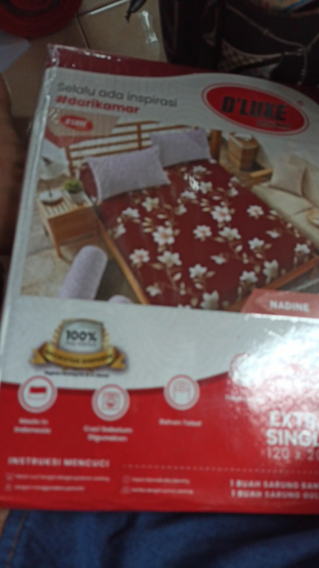 Sprei Kintakun Dluxe Single Size 120×200 Motif Nadine