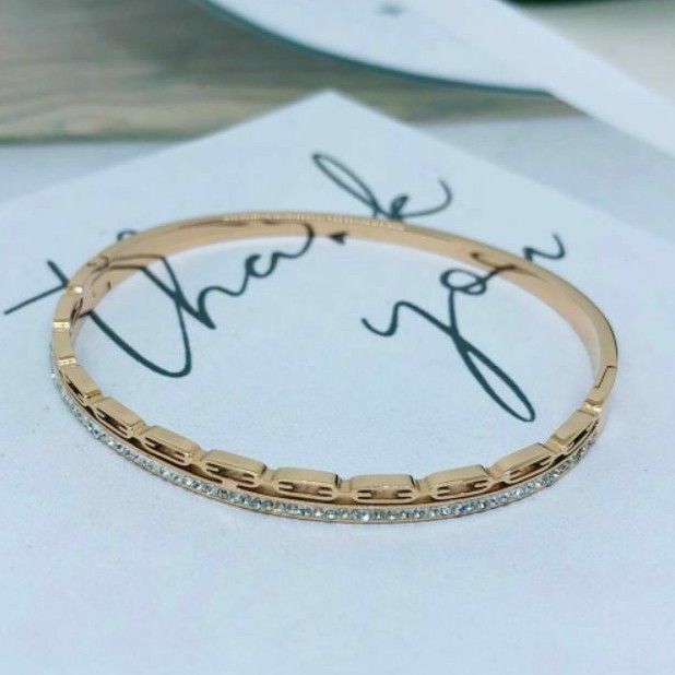 GG Gelang Bangle Titanium Rose gold#GB-ES