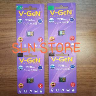 Micro SD 4GB / 8GB / 16GB / 32GB V-GeN Memory Card Original Garansi Resmi Vgen Class 6