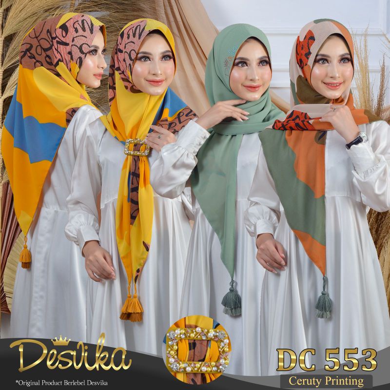 JILBAB/HIJAB INSTAN DESVIKA DC 553 BOLAK BALIK  FREE GESPER ORI DESVIKA