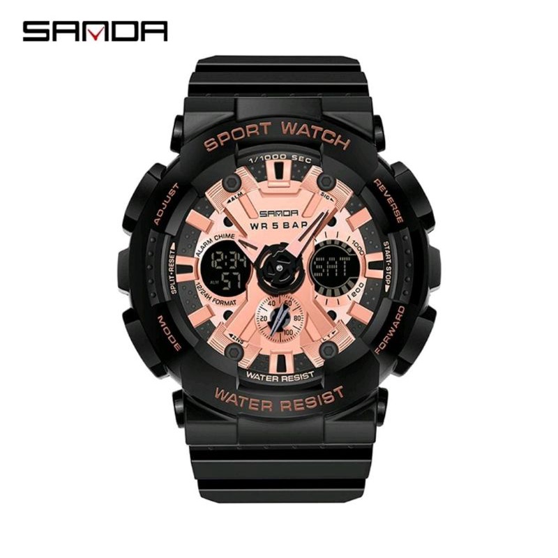 Jam Tangan S6033 Jam Tangan Pria Digital Analog Tali Rubber Chronograph Anti Air