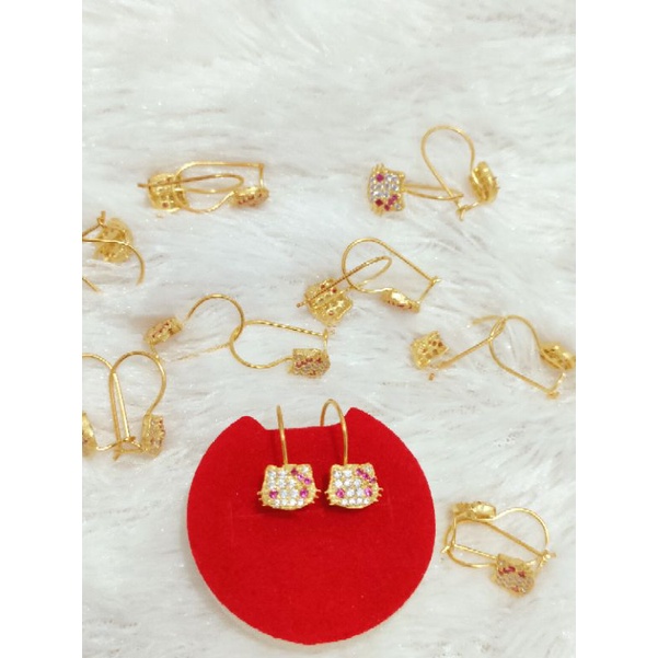 ANTING HELLOKITY IMPORT LAPIS EMAS 24K WARNA GOLD