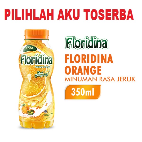 FLORIDINA Orange / Jeruk 350 m - (1 pack isi 12 botol) - GOJEK/GRAB