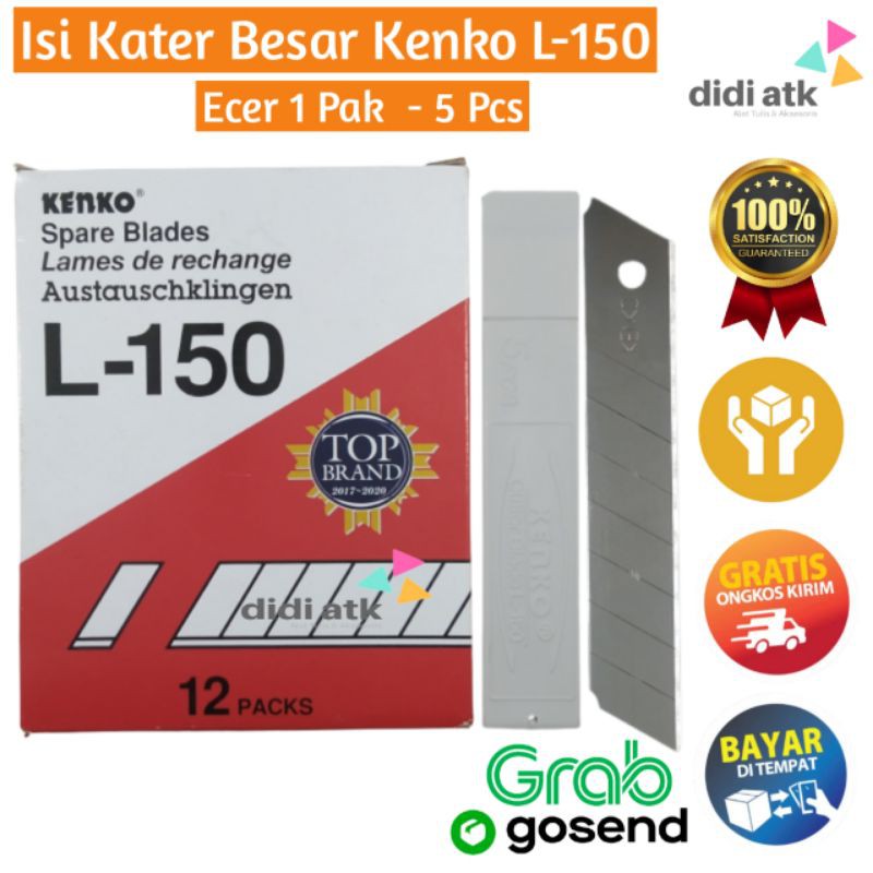 

Isi Cutter Kenko L-150 / Isi Kater Kenko Besar 5 Pcs