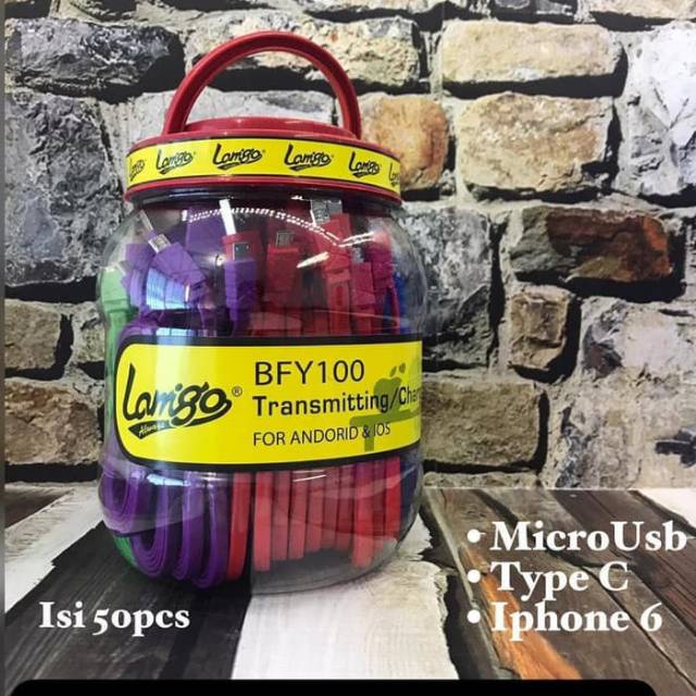 KABEL DATA BFY100 LAMIGO  Toples TIPEC/IPHONE/MICRO