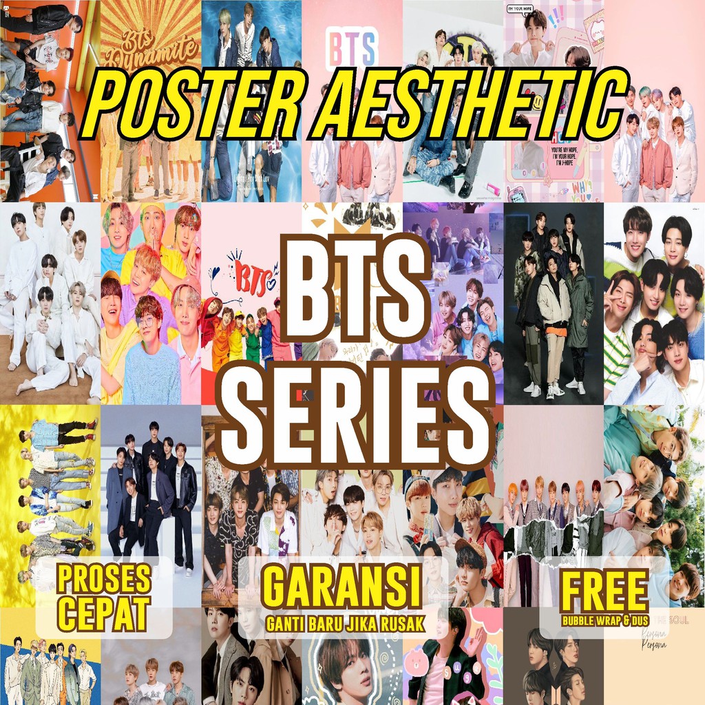 POSTER AESTHETIC BTS DEKORASI HIASAN STIKER DINDING ESTETIK STICKER KAMAR WALLDECOR WALLPAPER WALL A