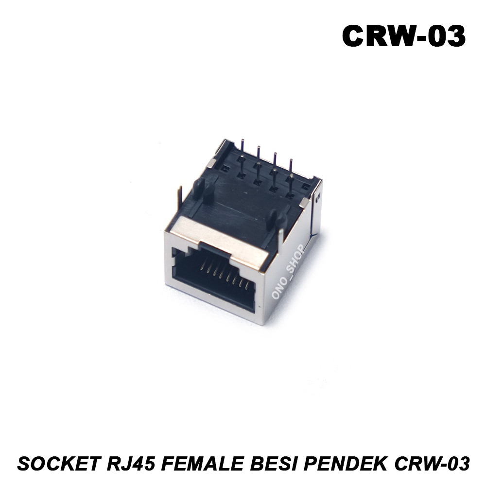 CRW-03 - Socket RJ45 Female Besi Pendek