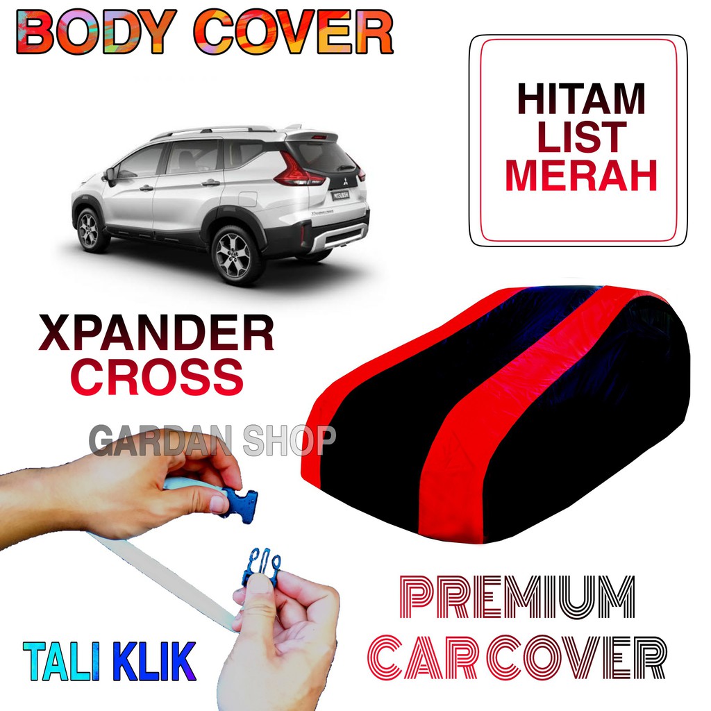 Sarung Mobil XPANDER CROSS List MERAH Body Cover Penutup Xpander Cross PREMIUM Red