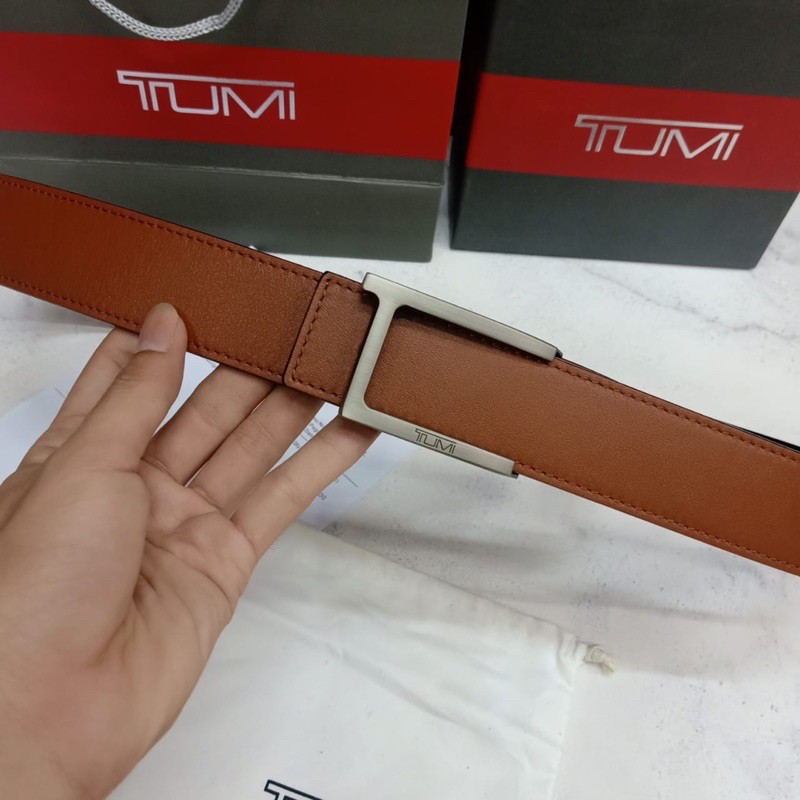 Tumi T buckle Leather reversible belt