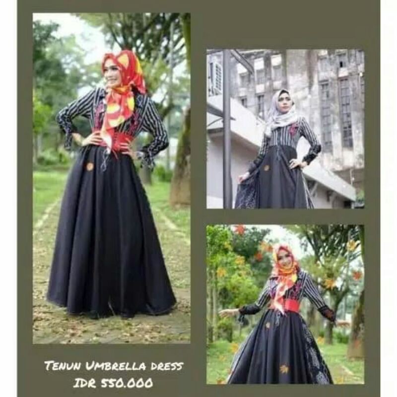 Zisheeri tenun umberella dress