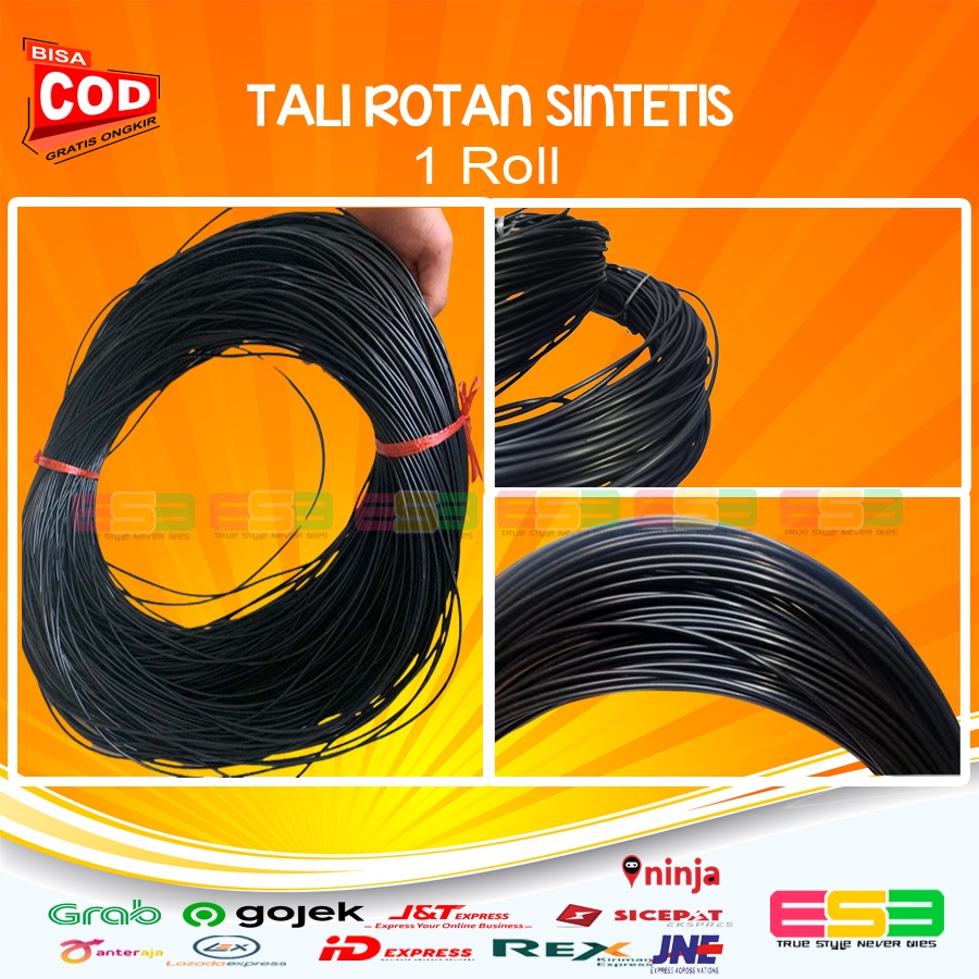 Tali Rotan Sintetis Perkilo Plastik Bentuk Bulat Ukuran 3 Mm Selang Piping 3,2 Mm Bisban Pelipit Tal