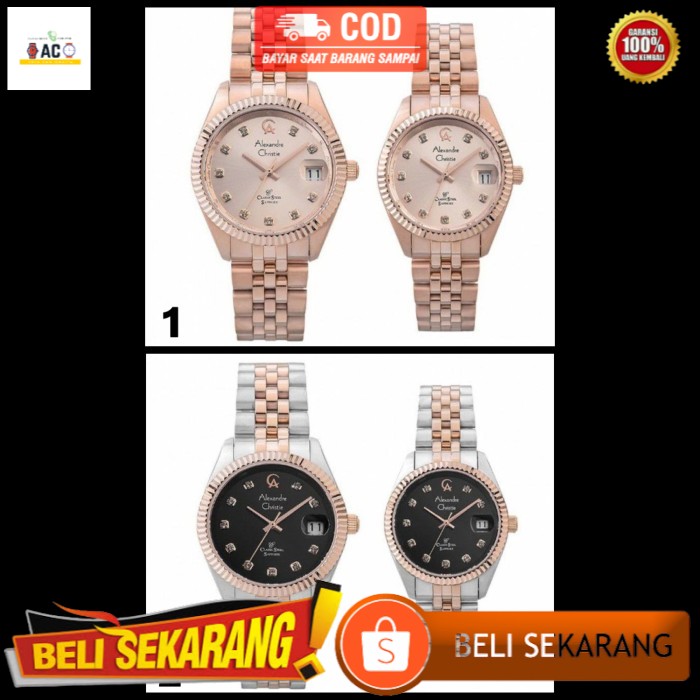 JAM TANGAN ALEXANDER CHRISTIE CRISTIE ALEXANDRE CHRISTIE CRISTIE COUPLE ORIGINAL AC5013