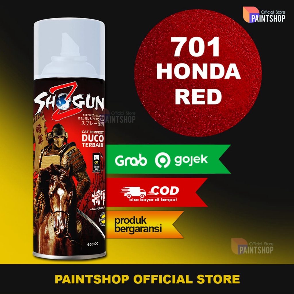 Cat Semprot Pilok Pilox Pylok warna merah honda red SHOGUN Z HONDA RED 701 warna Merah tahan bensin 
