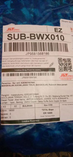 Maura Couple - Sania Ruffle Batik Couple Ori Ndoro Jowi Dnt Garansi Termurah - Brokat Akita Bs024