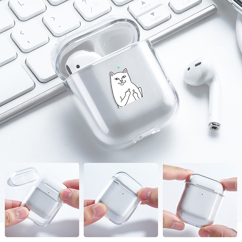 Casing Soft Case Silikon Motif Emoji Lucu Untuk AirPods 1 / 2