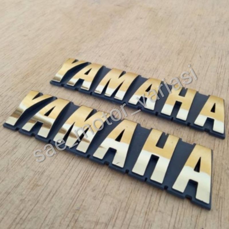 emblem tangki YAMAHA RX KING gold | logo tengki YAMAHA RXKING | simbol tank YAMAHA RX-KING | kuning 