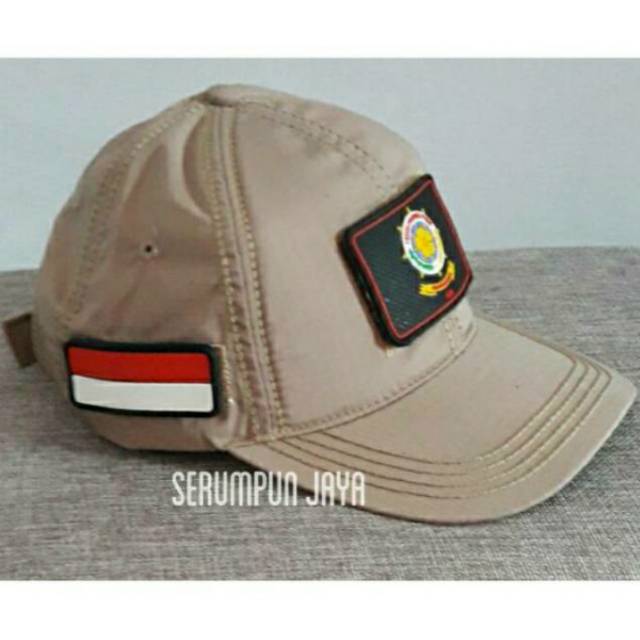 TOPI SATPOL PP - TOPI S A T P O L P P 3 PATCH - TOPI S A T P O L P P VELCRO TAN