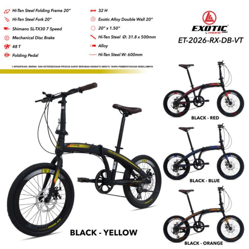 sepeda lipat 20 exotic 2026 RX VT
