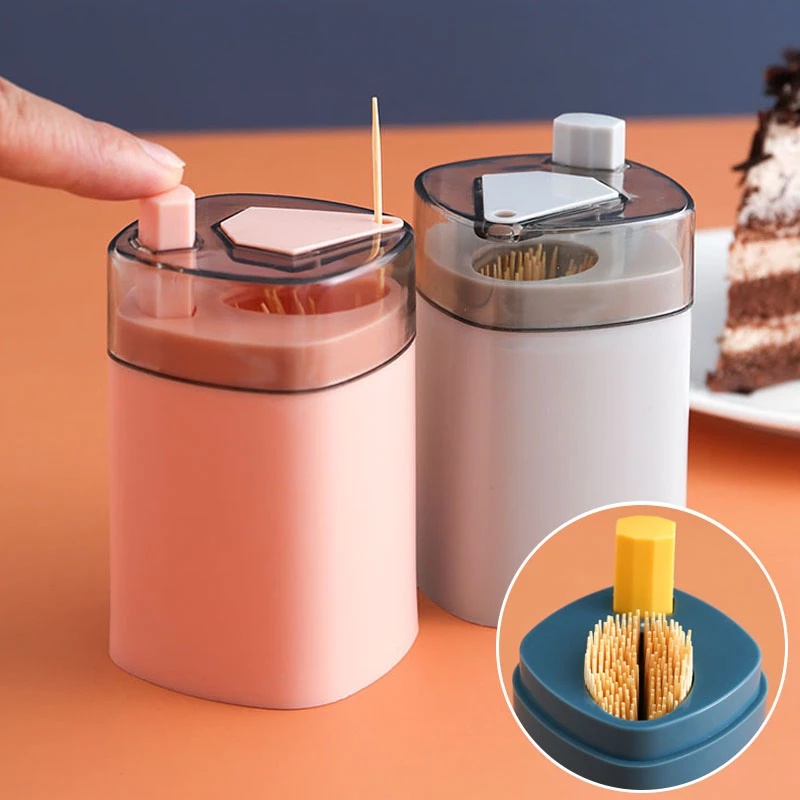 Mini Removable Push Toothpick Dustproof Storage Box / As A Gift for Friends, Lovers, and Family / Decorations for Offices, Homes, Restaurants