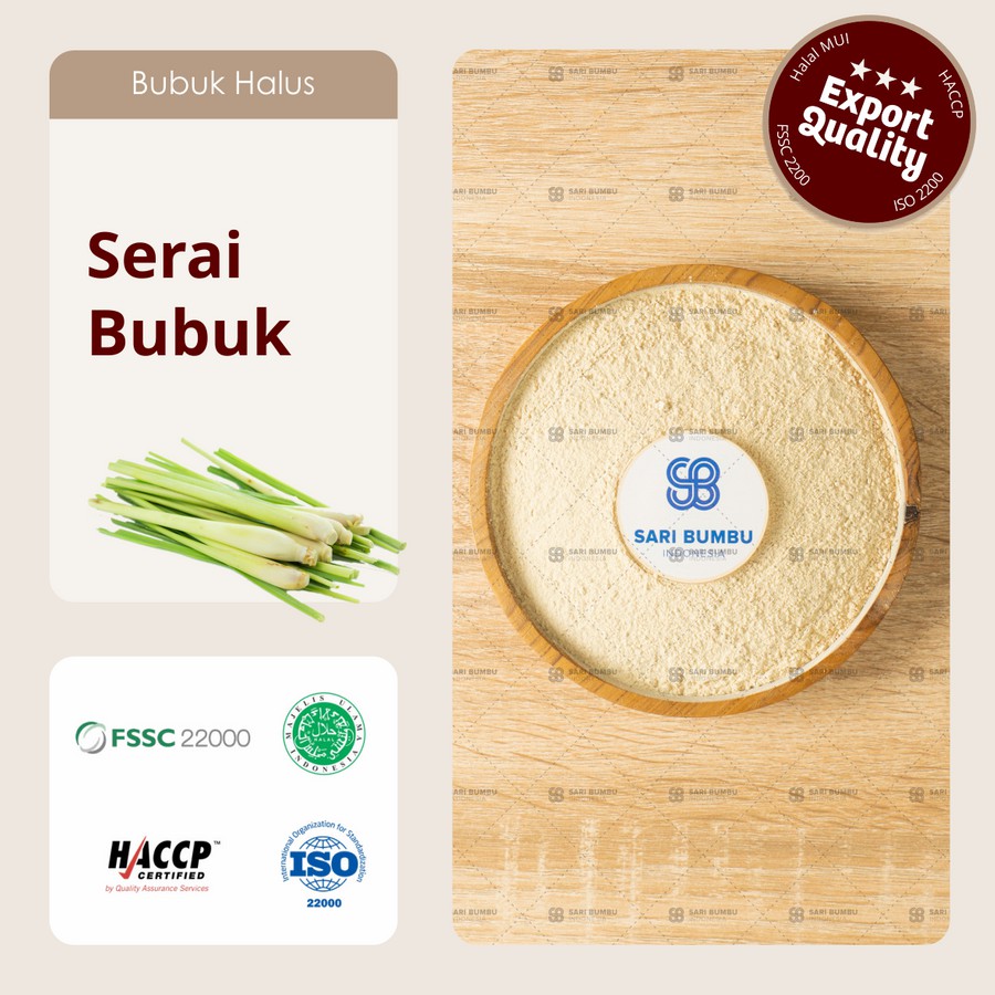 

Serai Bubuk / Lemongrass Powder 250gr Export Quality