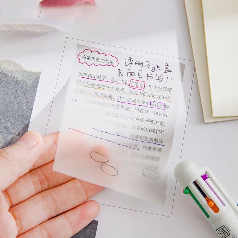 

Sticky note transparan anti air