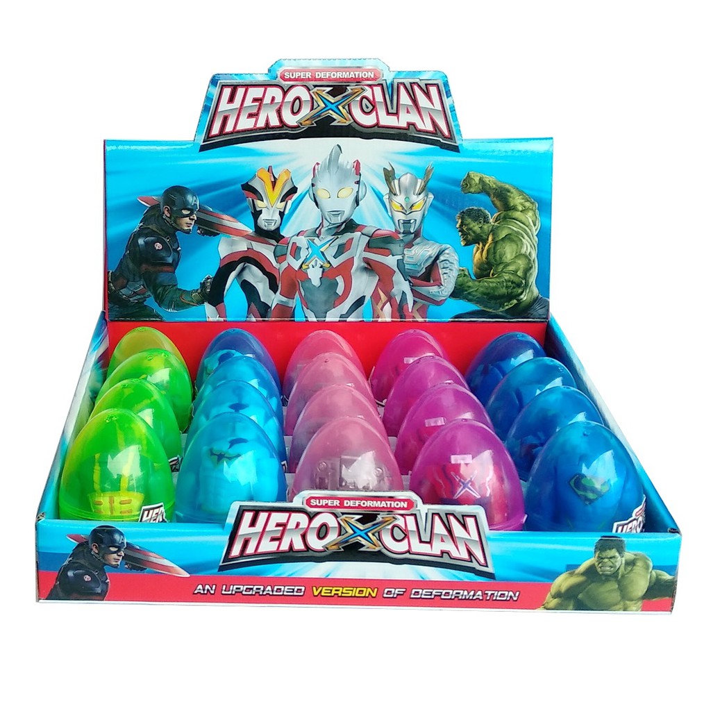 Telur Berubah Bentuk Hero x Clan Mainan Anak Deformed Egg