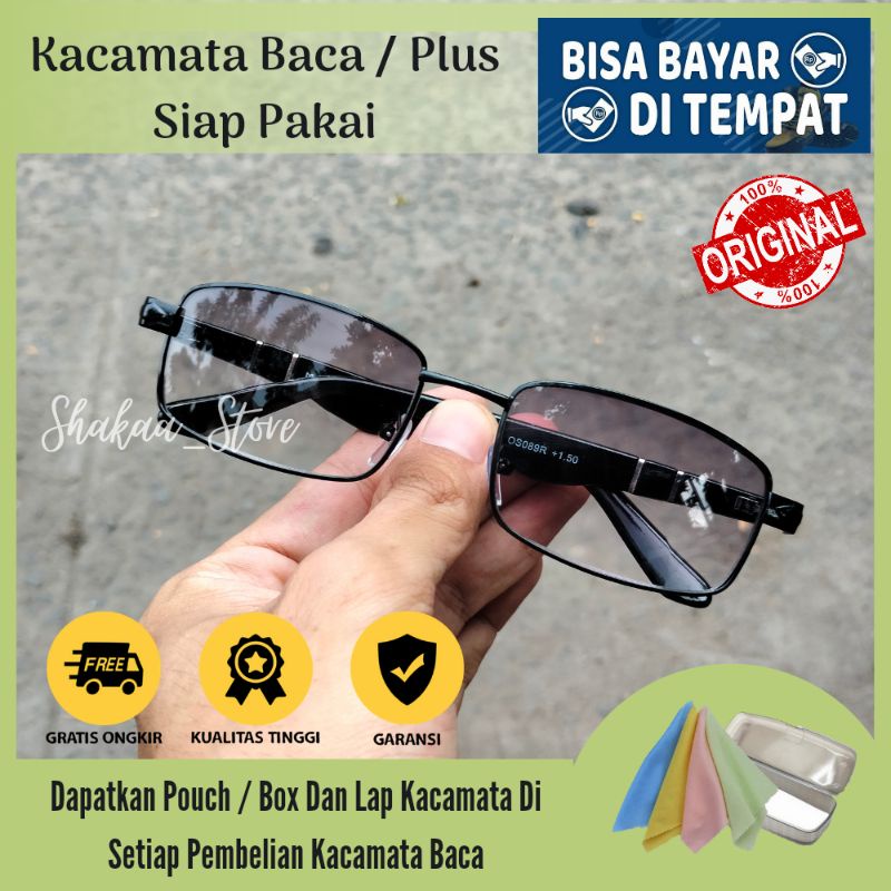 Kacamata kaca mata baca Plus pria wanita baca dan jalan photocromic polarized