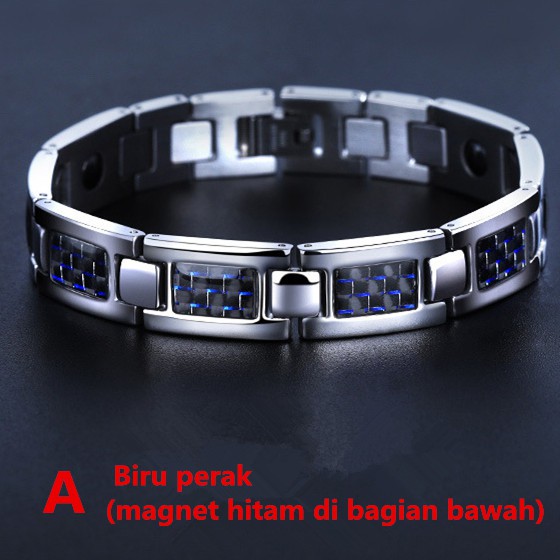 Gelang Baja Karbon Baja Titanium/Gelang Kesehatan Bio Energy Magnetic Gelang Belence-A