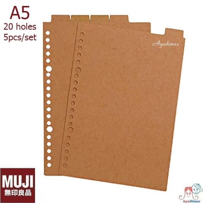 

Muji A5 Paper Divider / Index Cards - Pembatas Binder Terlaris